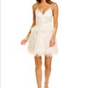 alice + olivia Milany Feather Party Dress size 0 worn once